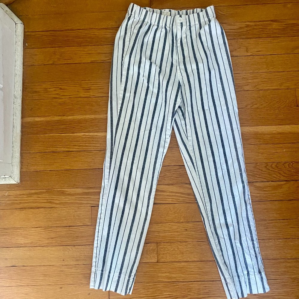 Brandy Melville John Galt High Rise Striped Cotton Pants - Picture 2 of 4